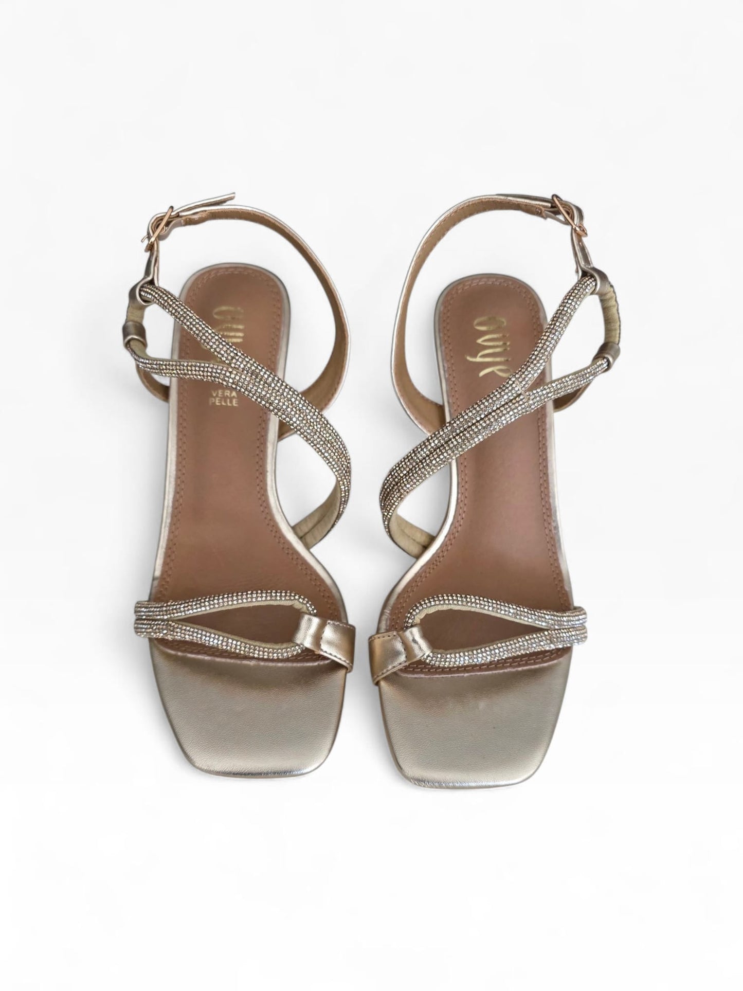 OVYE' Sandals with Rhinestones GGGD459 Gold
