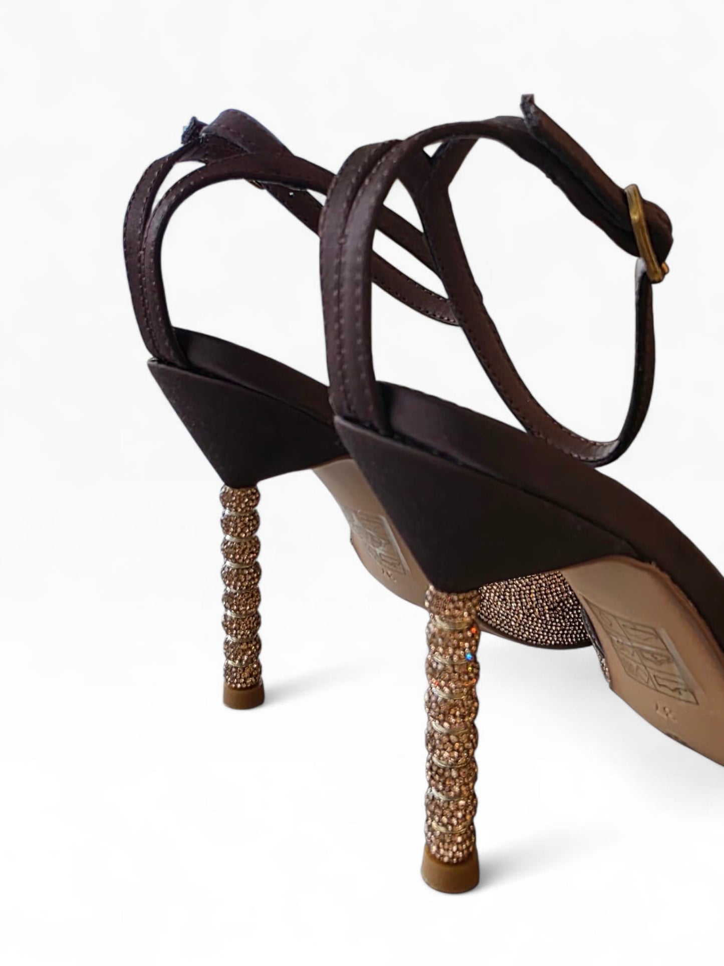 OVYE' Jewel Heel Sandals JOY625 Brown