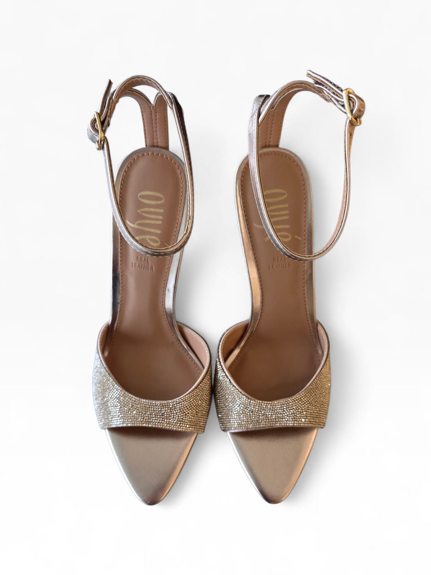 OVYE' Jewel Heel Sandals JOY625 Light Gold