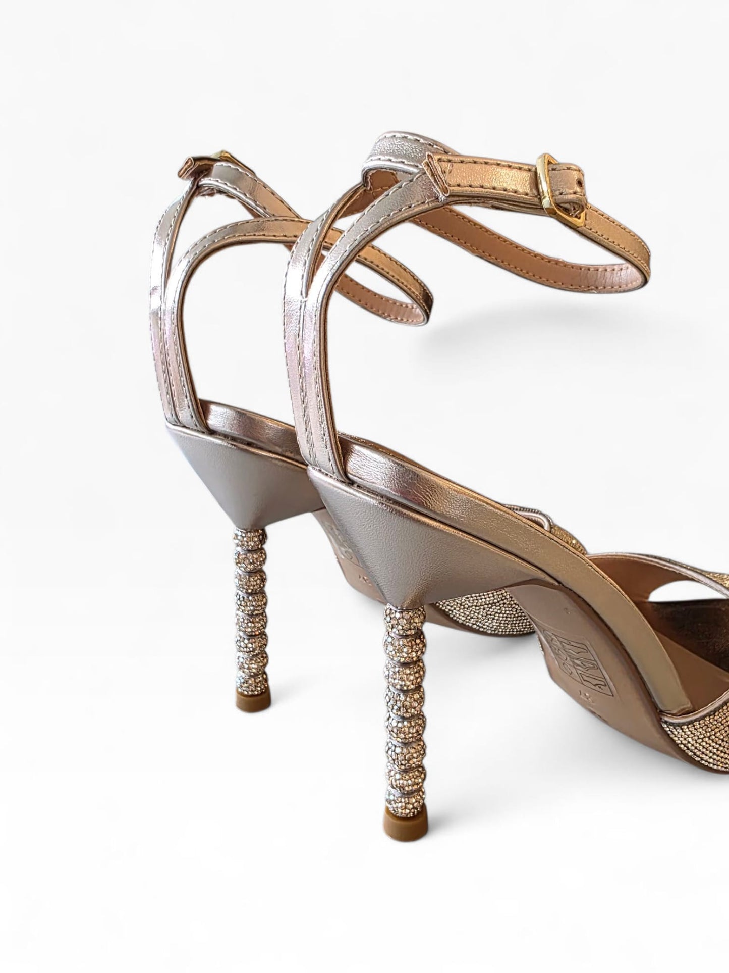 OVYE' Jewel Heel Sandals JOY625 Light Gold