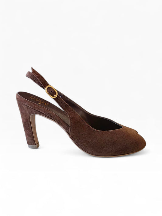 OVYE' Slingback Camoscio AC1482CAM Chocolate