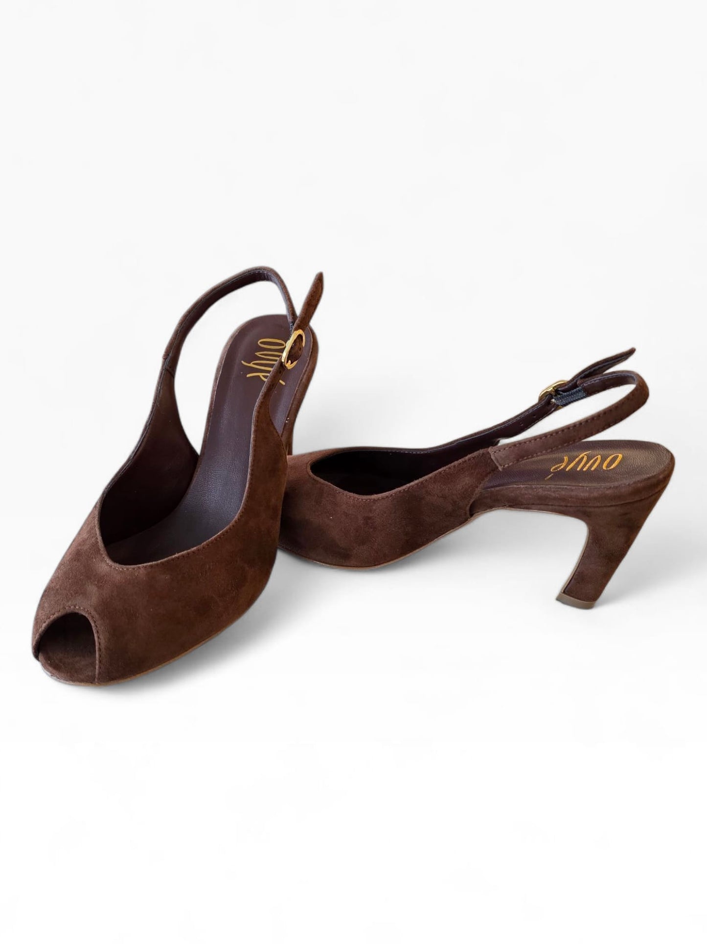 OVYE' Suede Slingback AC1482CAM Chocolate