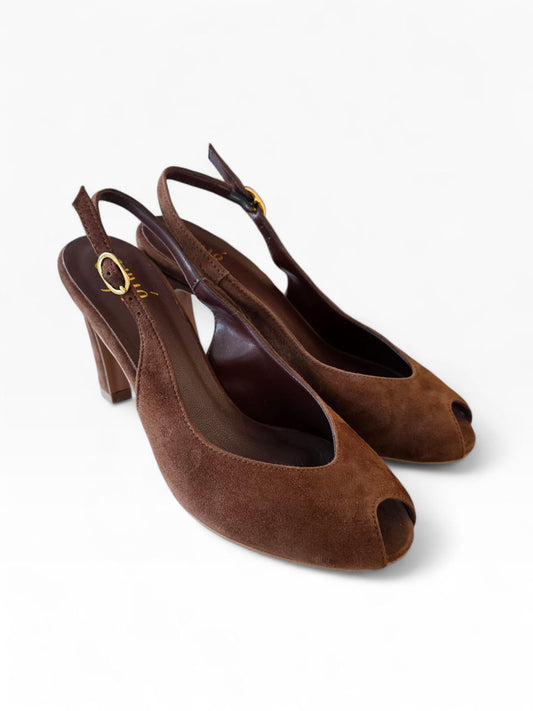OVYE' Slingback Camoscio AC1482CAM Chocolate