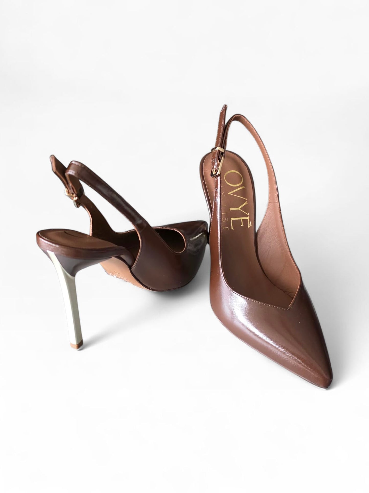 OVYE' Verlux Leather Slingback EG1049VER Cigar