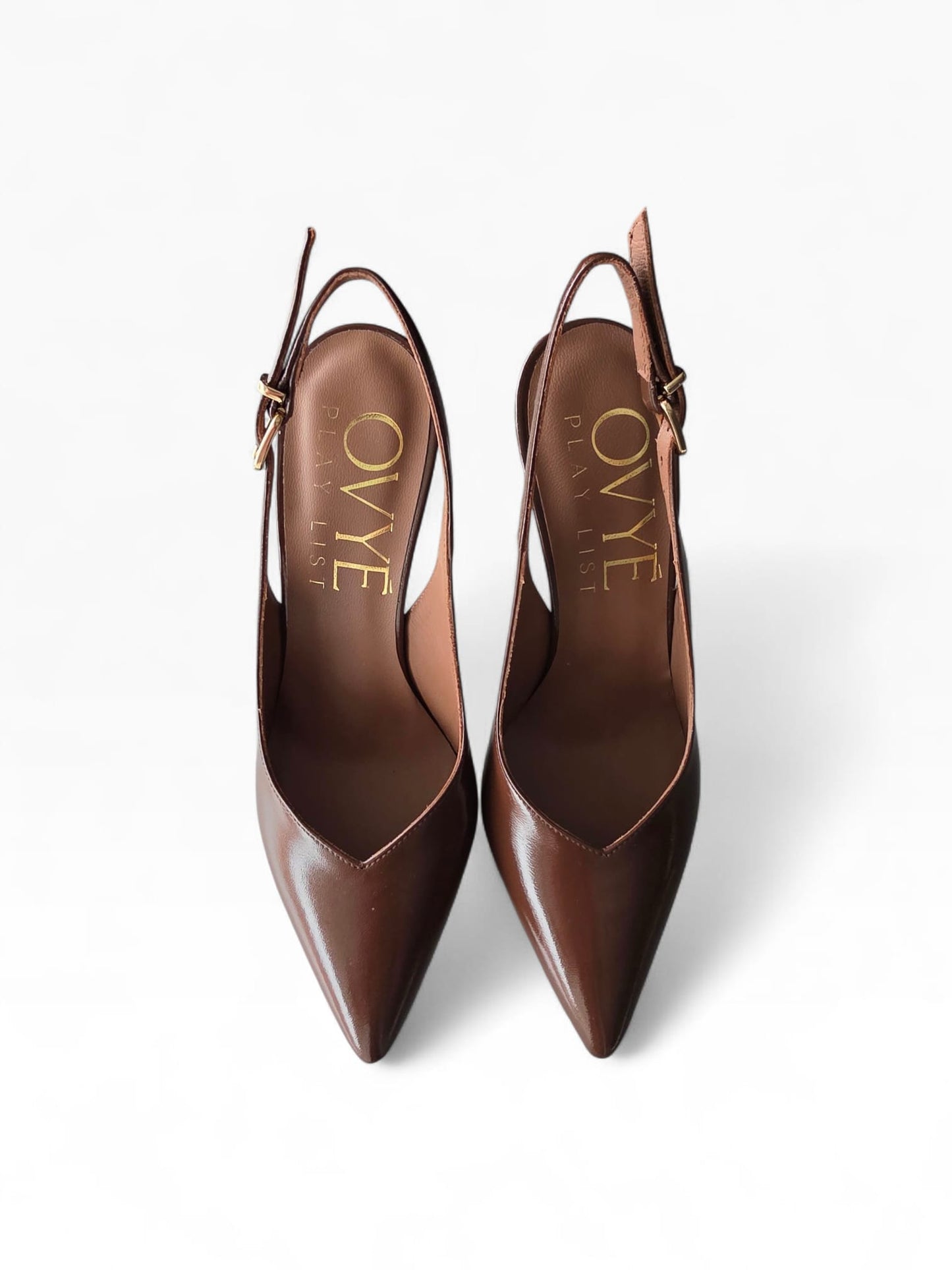 OVYE' Verlux Leather Slingback EG1049VER Cigar