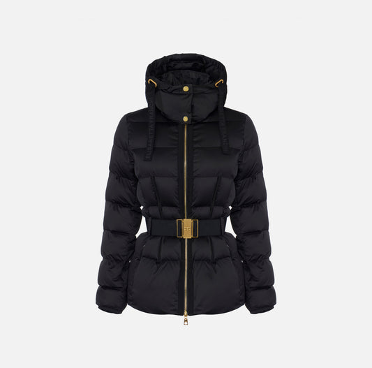 ELISABETTA FRANCHI Piumino in tessuto vela PI92D66E2 Nero