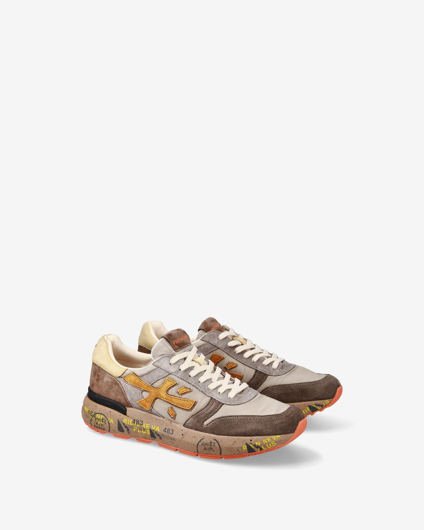 PREMIATA Scarpe Uomo MICK VAR 7866 Taupe Orange