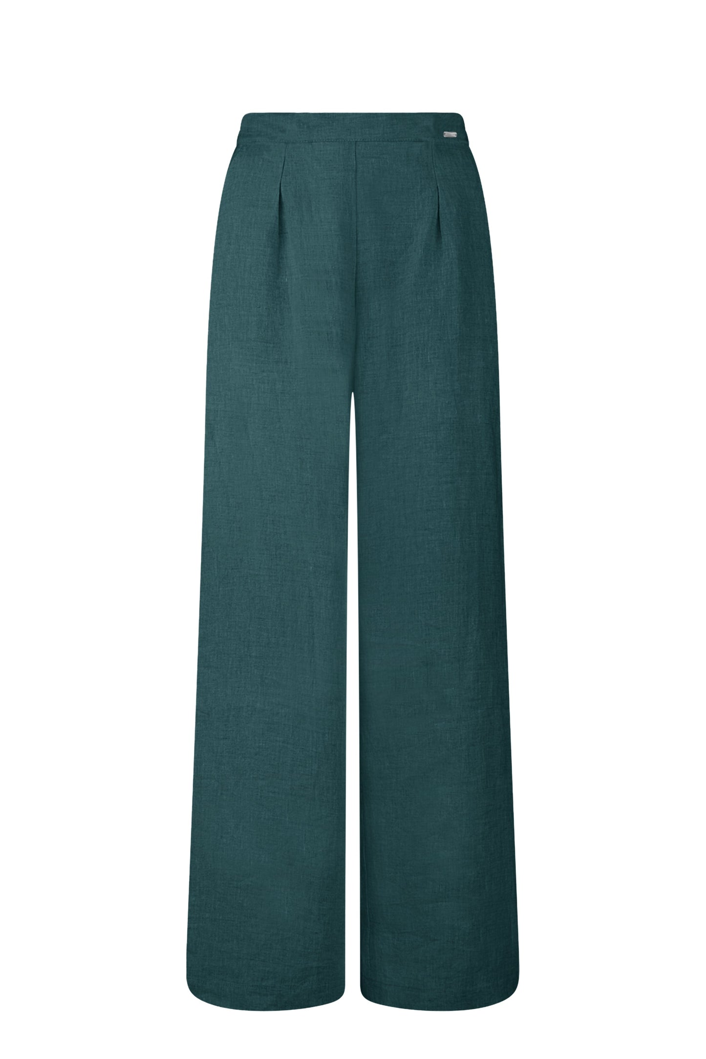 BOMBOOGIE Pantaloni Donna in Lino PW7338TLNI6 Teal Blue 259