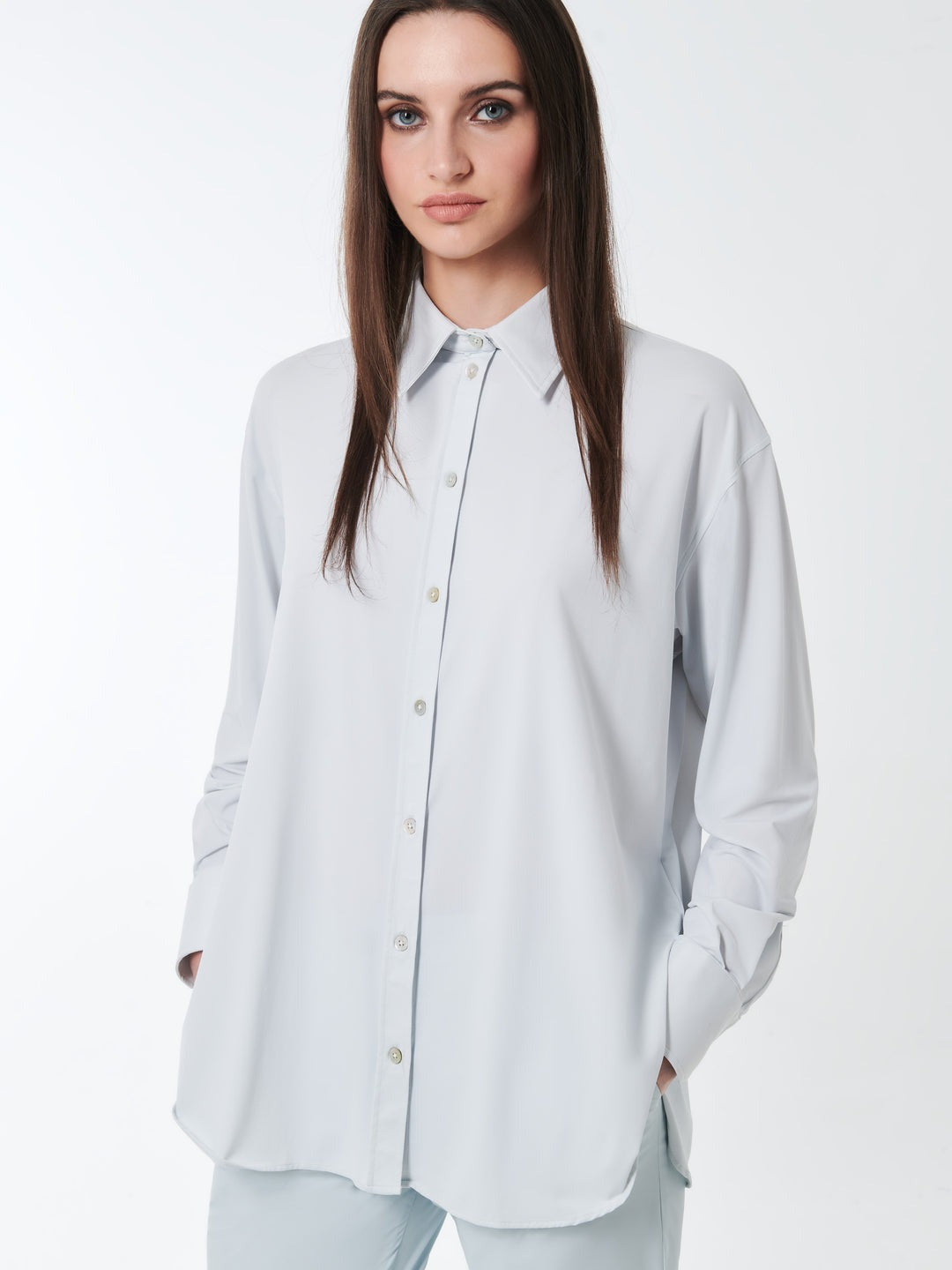 RRD Roberto Ricci Designs Camicia Donna Oxford Boyfriend Wom Shirt 25754 Bit Of Blue 65