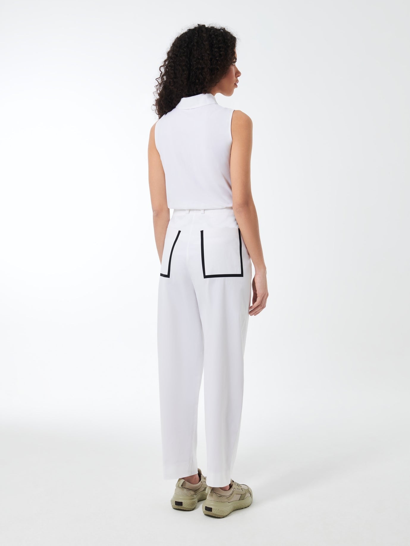 RRD Roberto Ricci Designs Polo Donna Oxford Sleeveless Wom Polo 25706 White 09