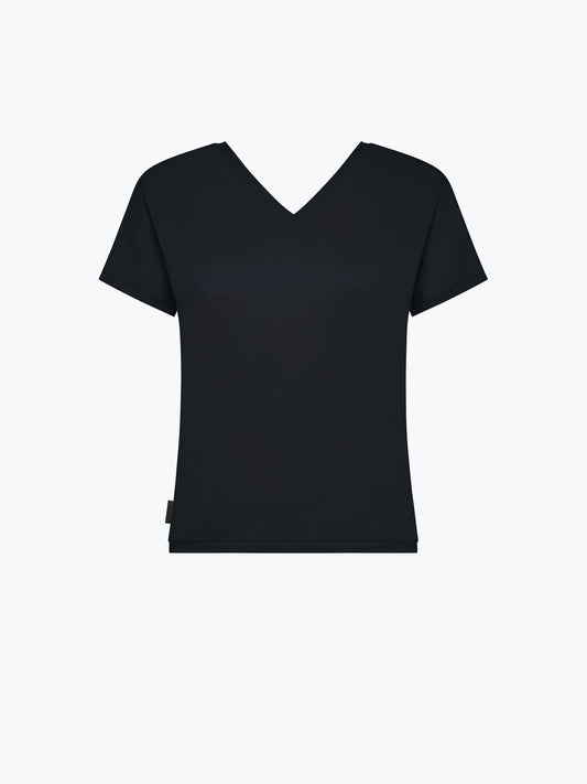 RRD Roberto Ricci Designs T-Shirt Donna Oxford Gdy Vneck Wom Shirty 25701 Blue Black 60