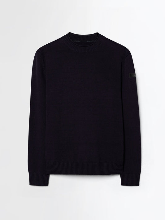 RRD Roberto Ricci Designs Maglia Uomo Cotton Plain Round Knit W26140 Blue Black 60