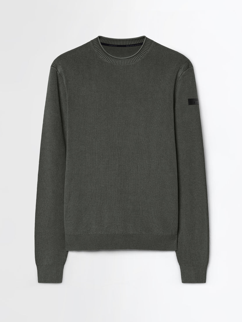 RRD Roberto Ricci Designs Maglia Uomo Cotton Techno Wash Round Knit W26149 Forest Green 20