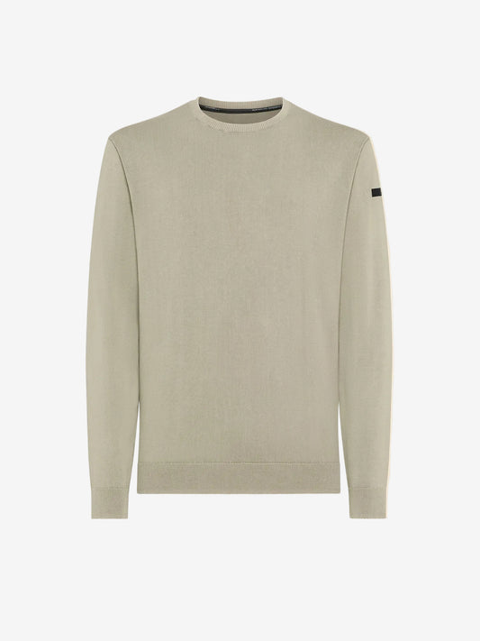 RRD Roberto Ricci Designs Maglia Uomo Techno Wash Round 16 Knit 26103 WHite Sand 85