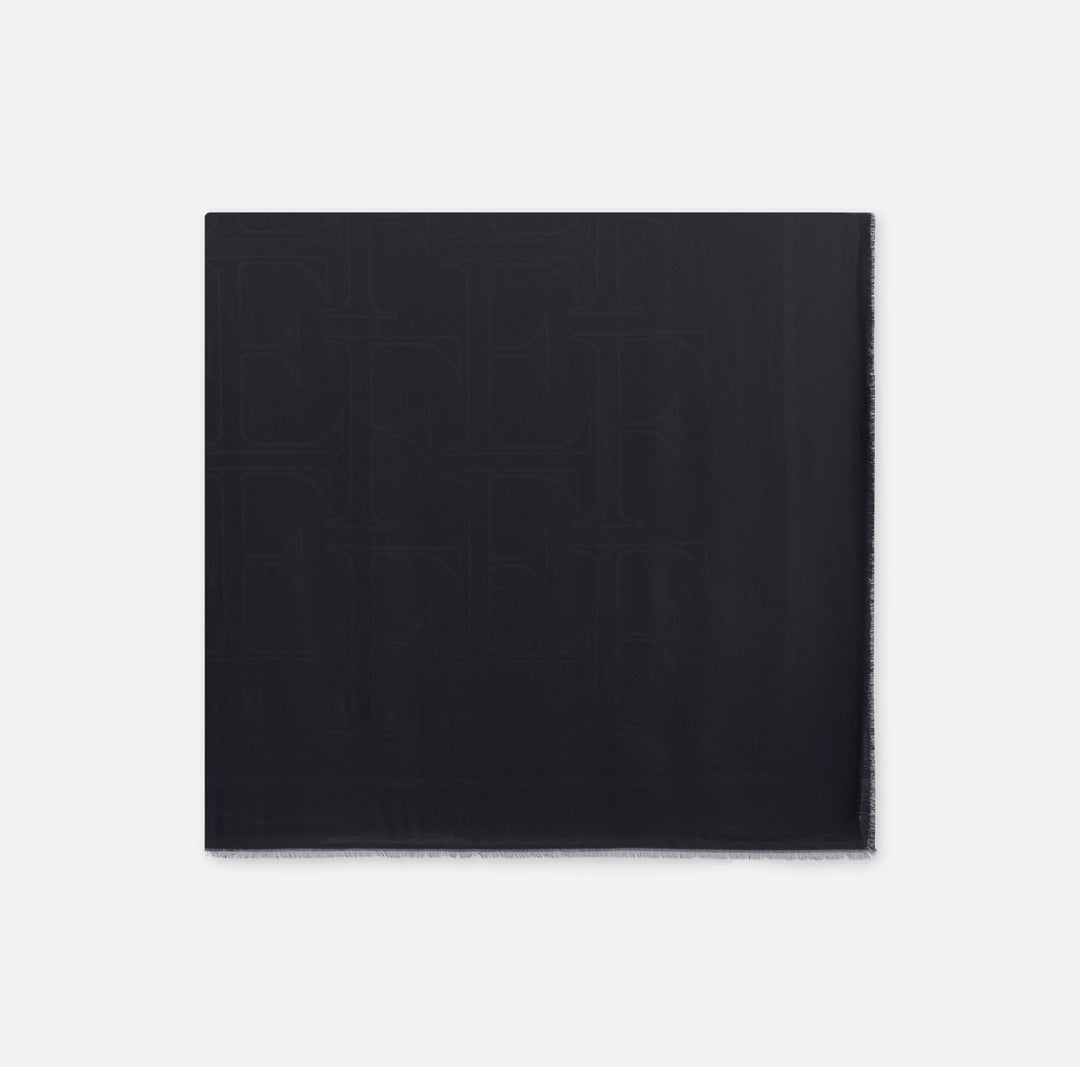 ELISABETTA FRANCHI Sciarpa Foulard in viscosa e modal SC02F66E2 Nero