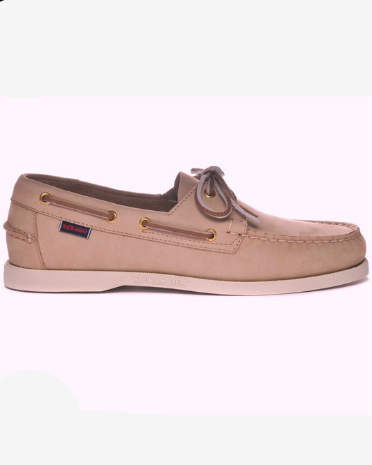 SEBAGO Mocassini Nautici Uomo DOCKSIDES PORTLAND NUBUCK 7000GA0 Beige Camel 906
