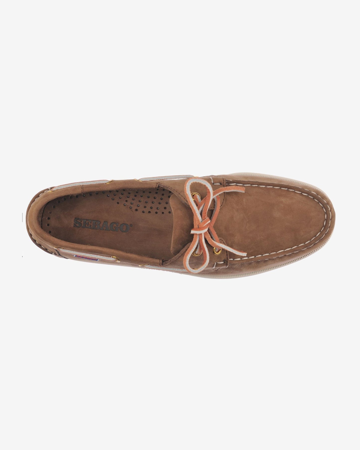 SEBAGO Mocassini Nautici Uomo DOCKSIDES PORTLAND NUBUCK 7000GA0 Brown Dk Yellow Gold ACO