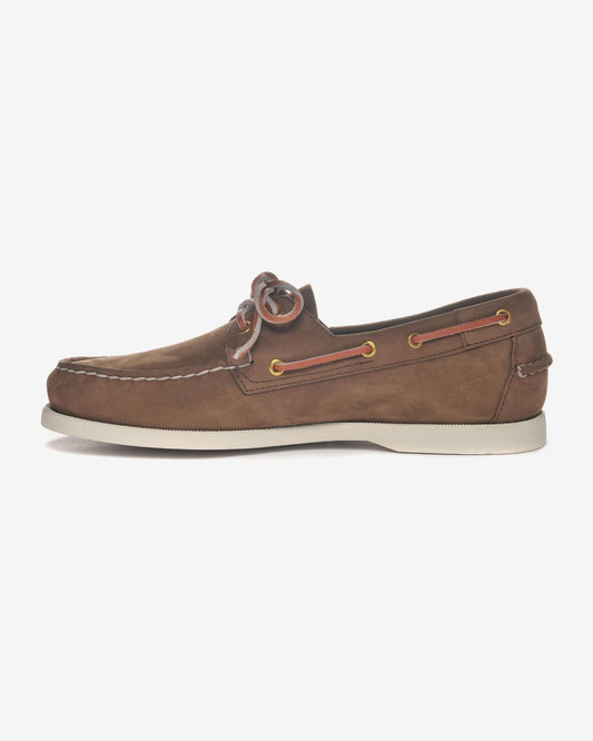 SEBAGO Mocassini Nautici Uomo DOCKSIDES PORTLAND NUBUCK 7000GA0 Brown Dk Yellow Gold ACO