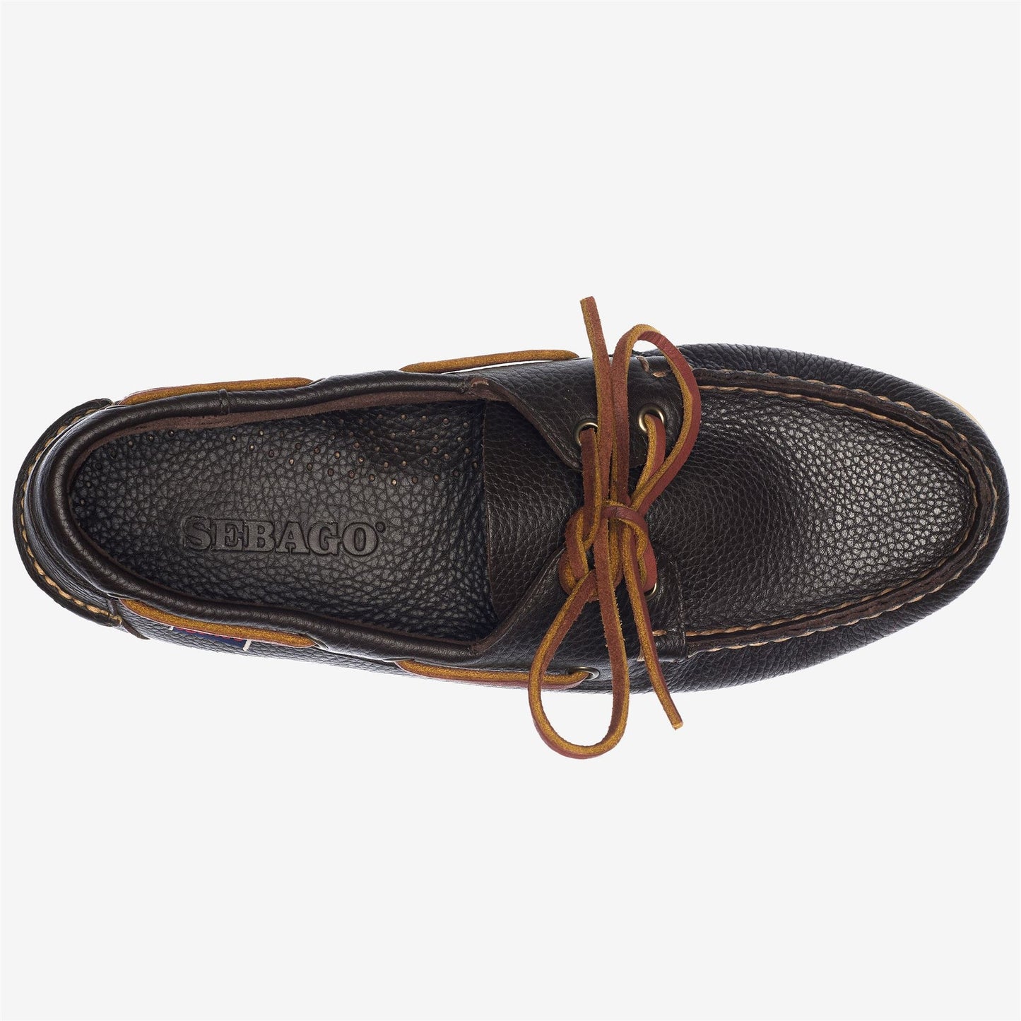 SEBAGO Mocassini Nautici Uomo PORTLAND MARTELLATO 73118WW Dk Brown 901
