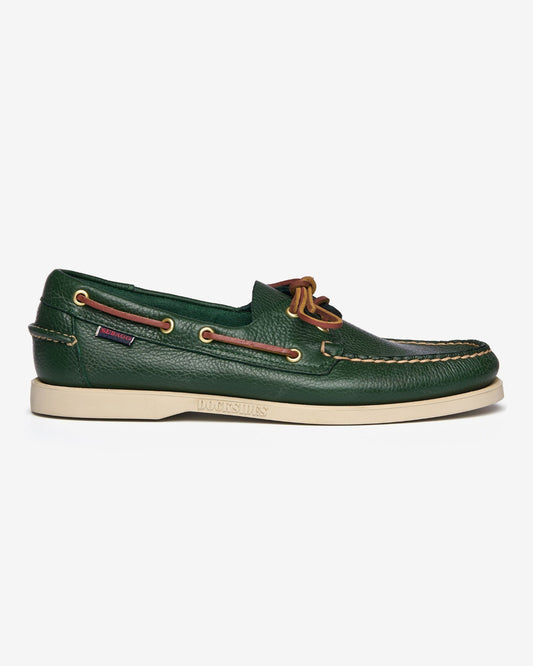 SEBAGO Mocassini Nautici Uomo PORTLAND MARTELLATO 73118WW Green Hunter A8Y