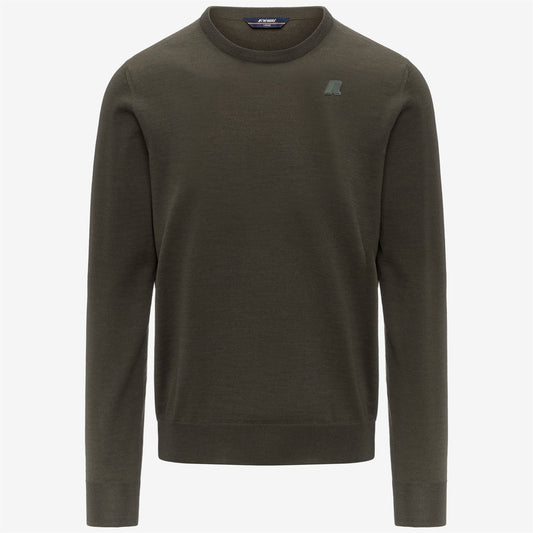 K-WAY Maglia Uomo SEBASTIEN MERINO K2142EW Green Blackish WMR