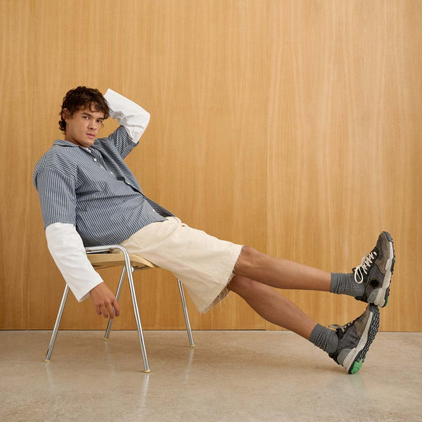 SATORISAN Sneakers Uomo CHACRONA LINEN Fumo Black
