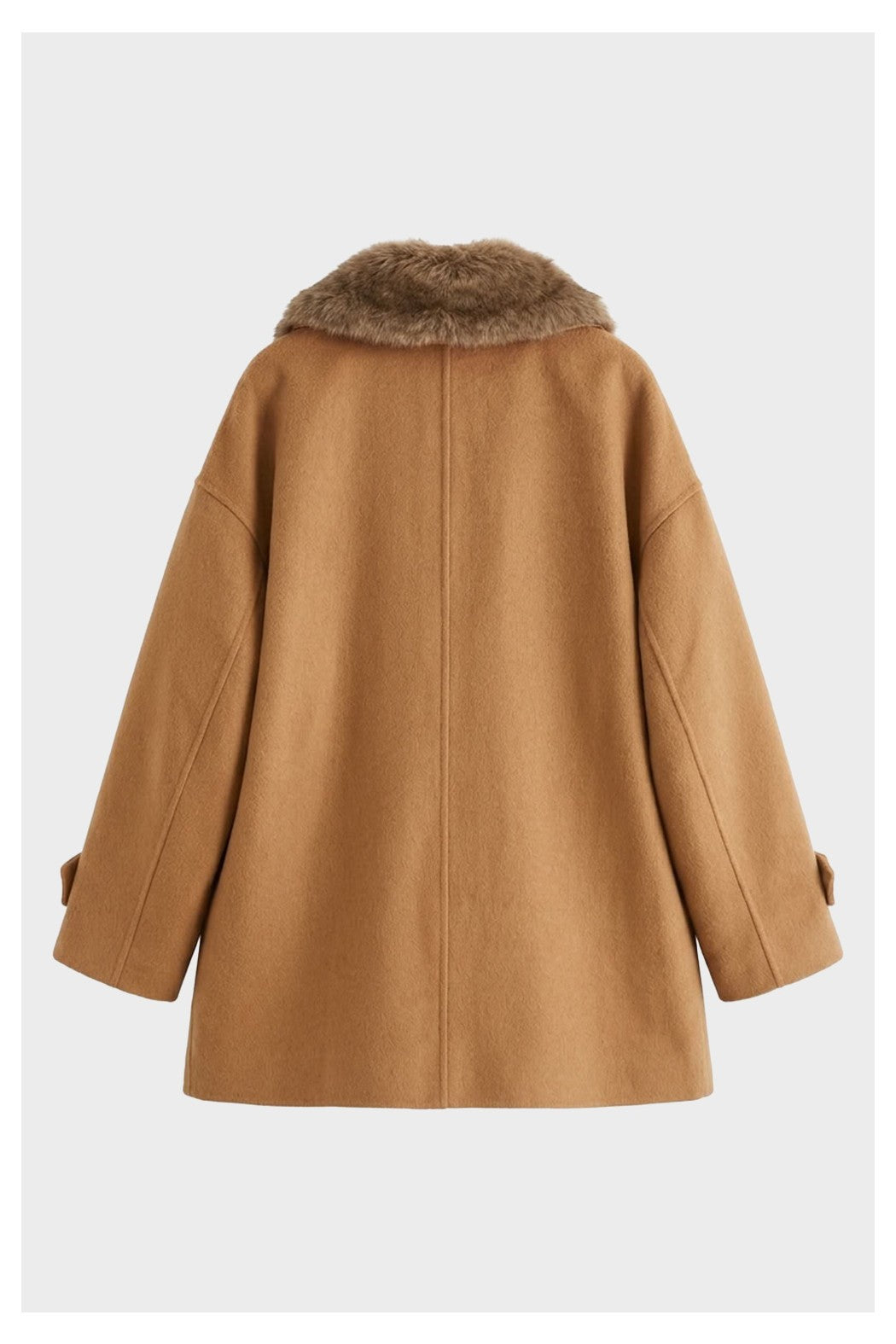 VICOLO Cappotto collo Pelliccia TAC0019 Cammello