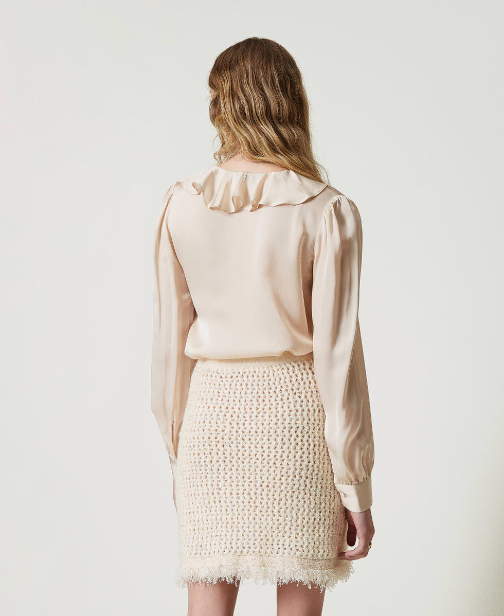 TWINSET Blusa Donna Raso 242TP2138 Old White