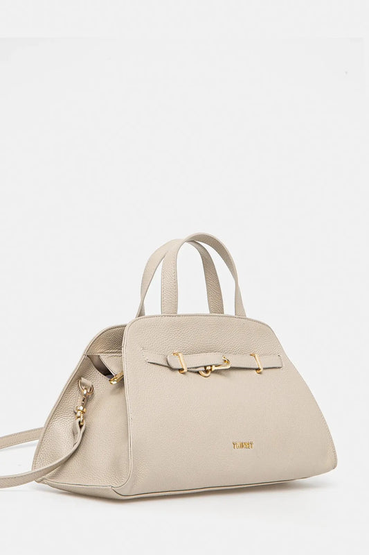 TWINSET Borsa Donna Bauletto Pelle 251TB7011 Beige