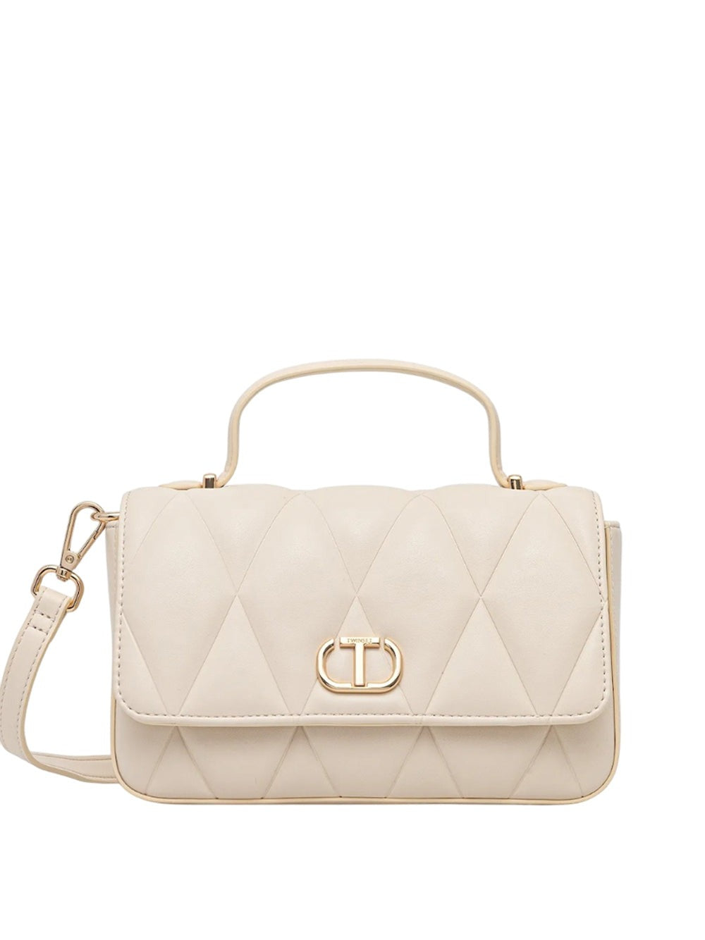 TWINSET  Borsa Donna Piccola Trapuntata ecoPelle 252TB7054 Parchment