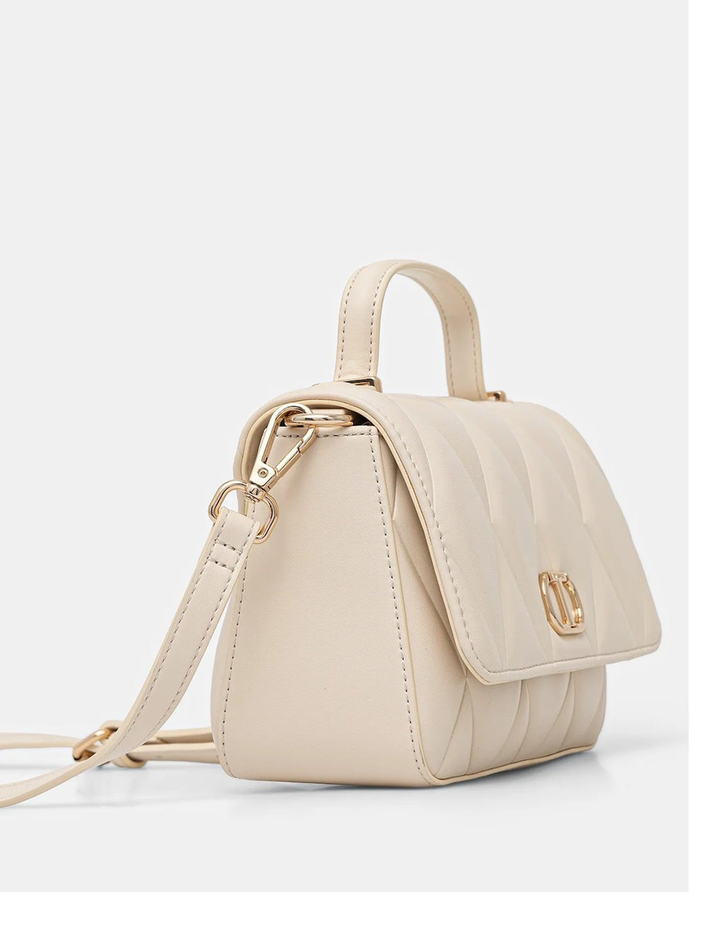 TWINSET  Borsa Donna Piccola Trapuntata ecoPelle 252TB7054 Parchment