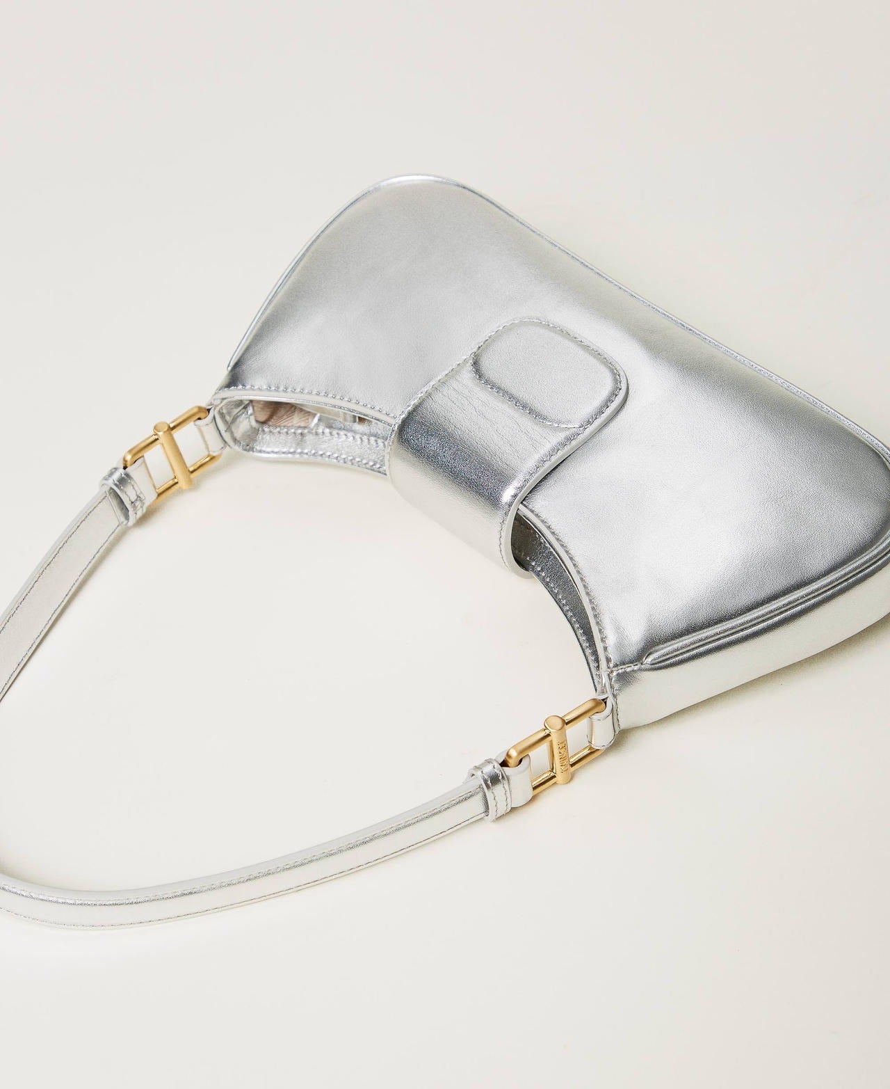 TWINSET Borsa Donna Tracolla Pelle 251TB7112 Silver