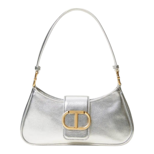 TWINSET Borsa Donna Tracolla Pelle 251TB7112 Silver