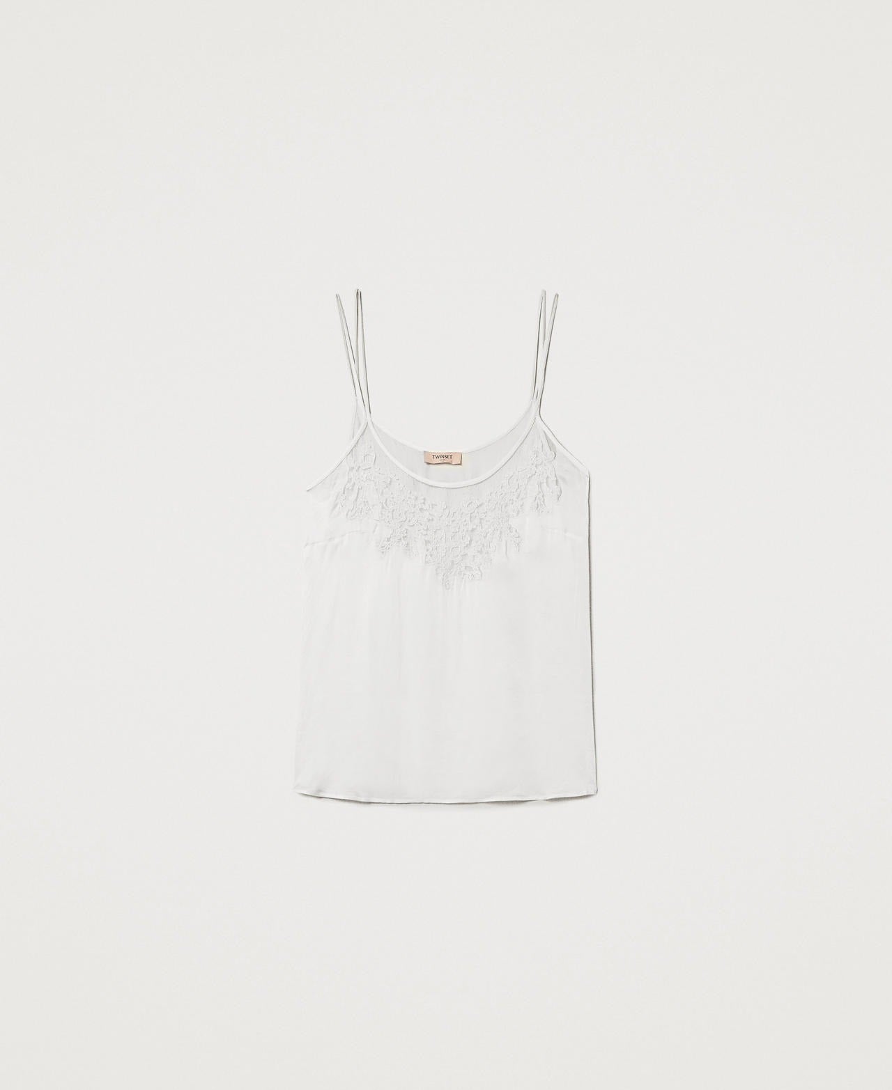 TWINSET Top Donna  Ricamato  251TP2371 Neve