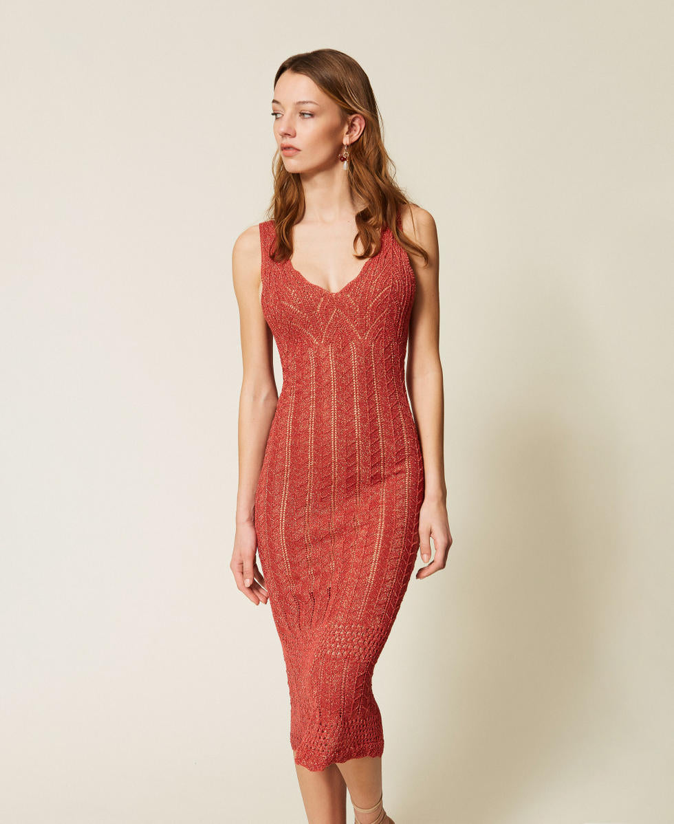 TWINSET Abito 261TT3322 Lip Gloss Scuro Lurex