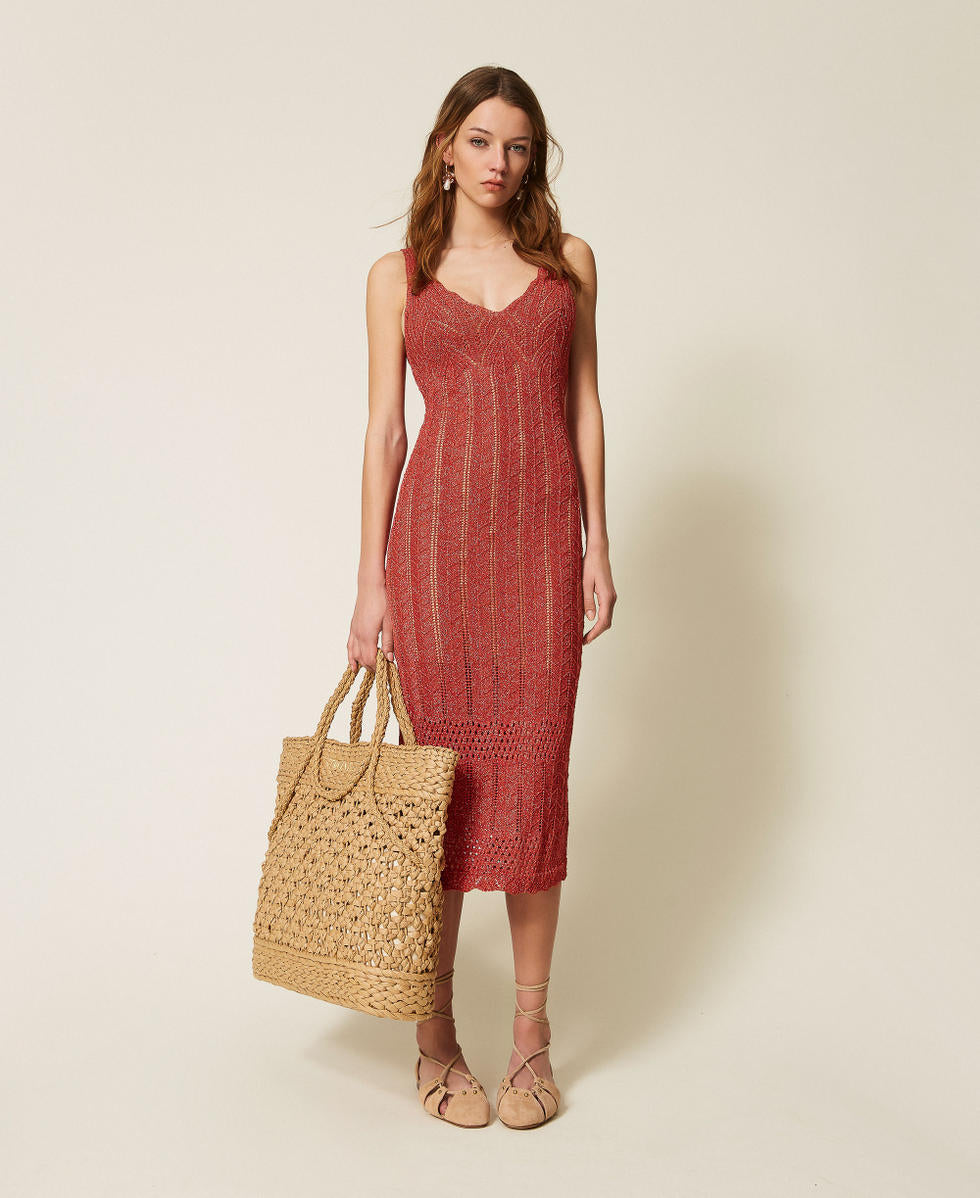 TWINSET Abito 261TT3322 Lip Gloss Scuro Lurex