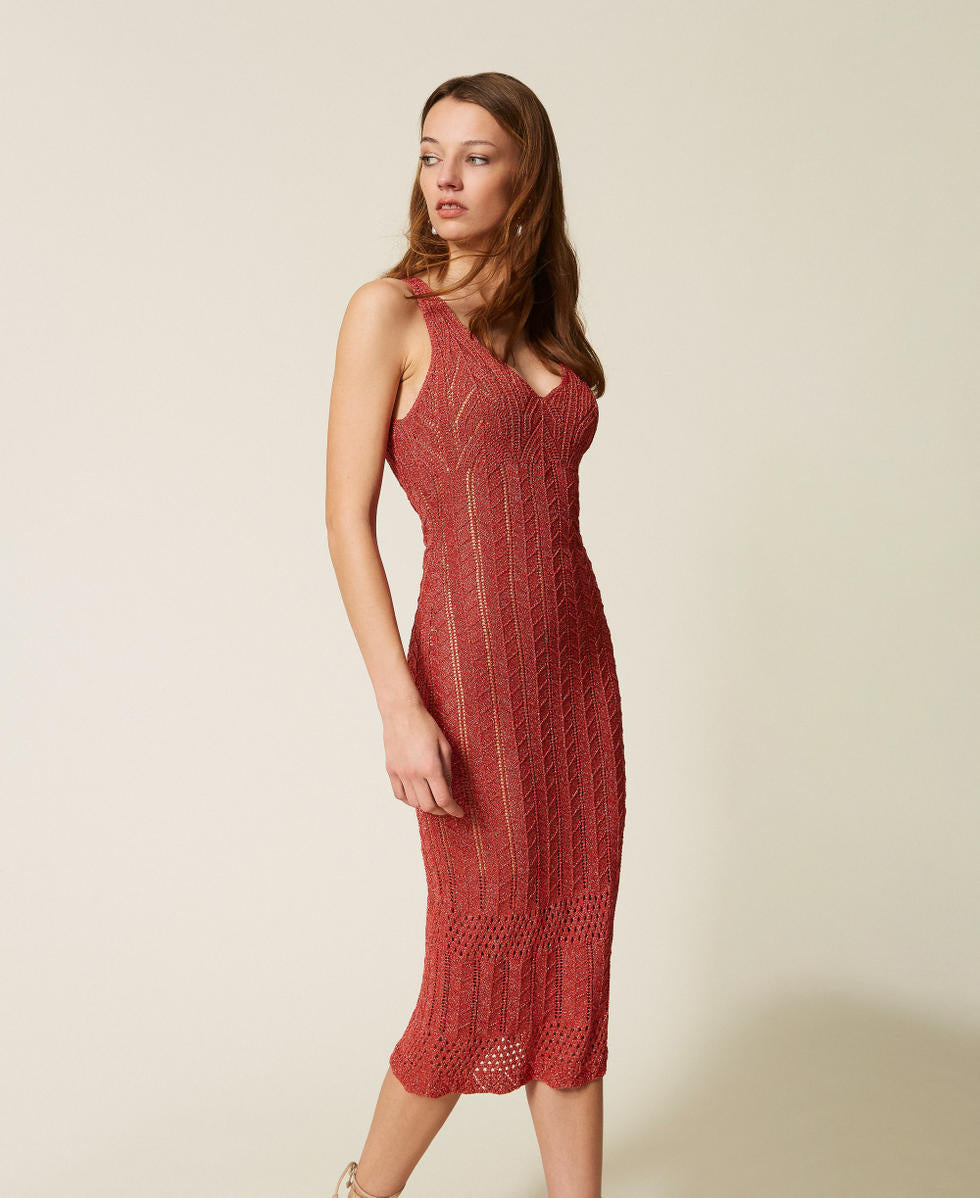 TWINSET Abito 261TT3322 Lip Gloss Scuro Lurex
