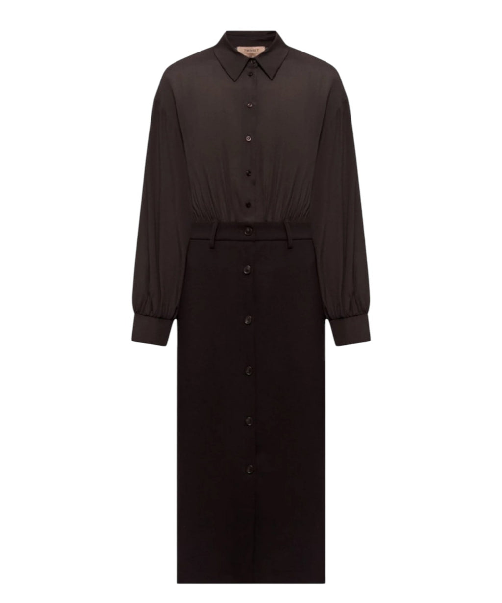 TWINSET Abito Gonna e Camicia 262TF2012 Deep Brown