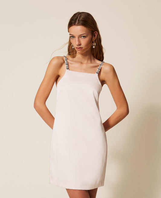 TWINSET Abito dritto con ricamo 261TP2411 Sabbia rosa