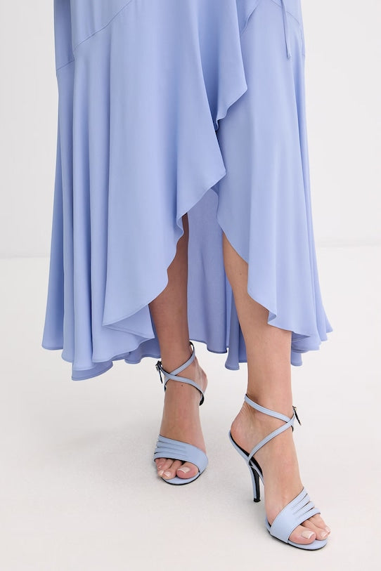 TWINSET Long wrap dress 261TP2072 Blue Jasmine