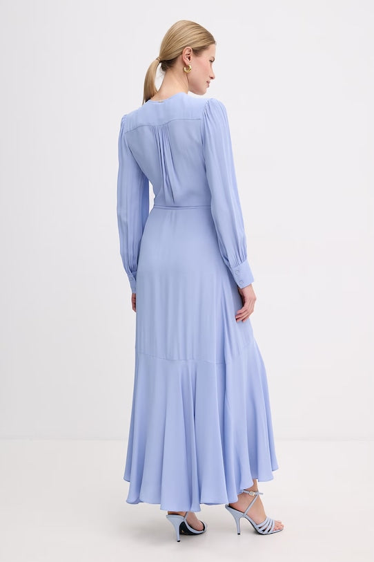 TWINSET Long wrap dress 261TP2072 Blue Jasmine