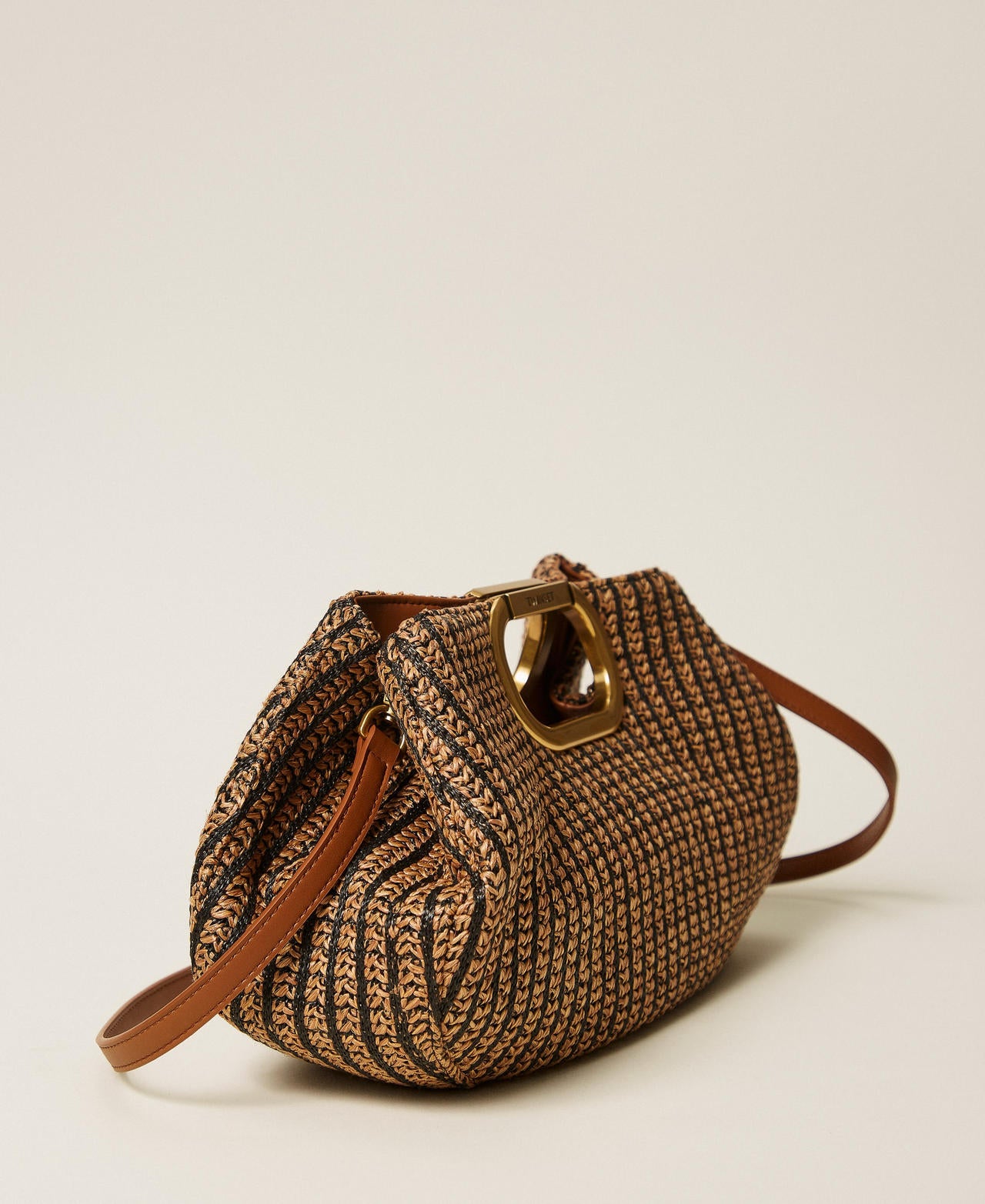 TWINSET Borsa Clutch 261TB7500 Bic Cuoio Nero