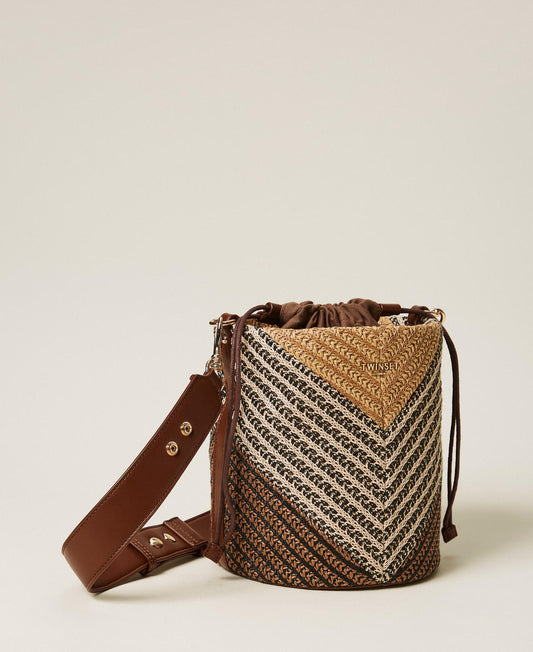 TWINSET Borsa Secchiello 261TD8502 Multicolor Straw
