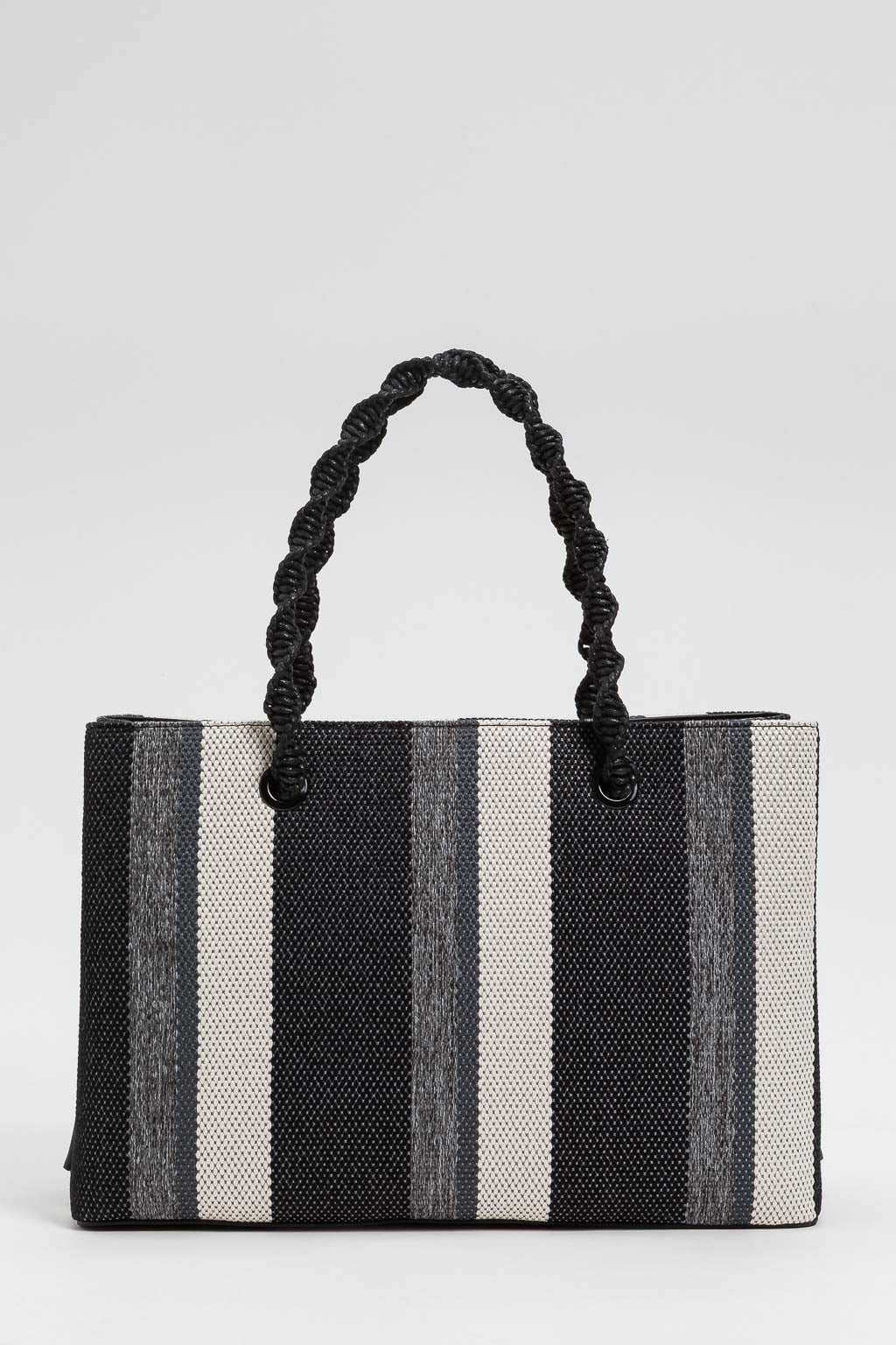 TWINSET Borsa Tote 261TD8061 Mul Neve Grigio Chiaro Melange Nero