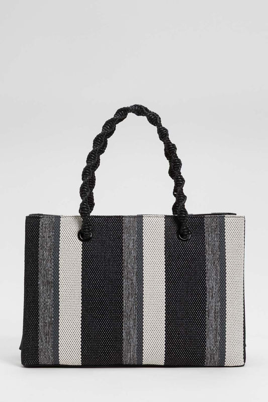 TWINSET Borsa Tote 261TD8061 Mul Neve Grigio Chiaro Melange Nero