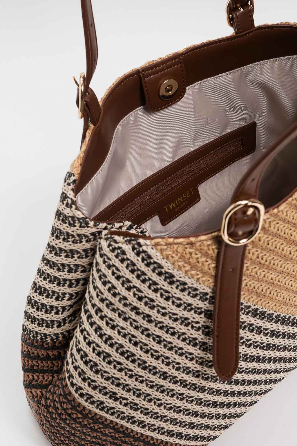 TWINSET Borsa Tote 261TD8500 Multicolor Straw