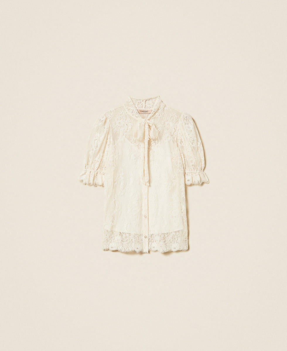 TWINSET Camicia in pizzo 261TP2625 Madreperla