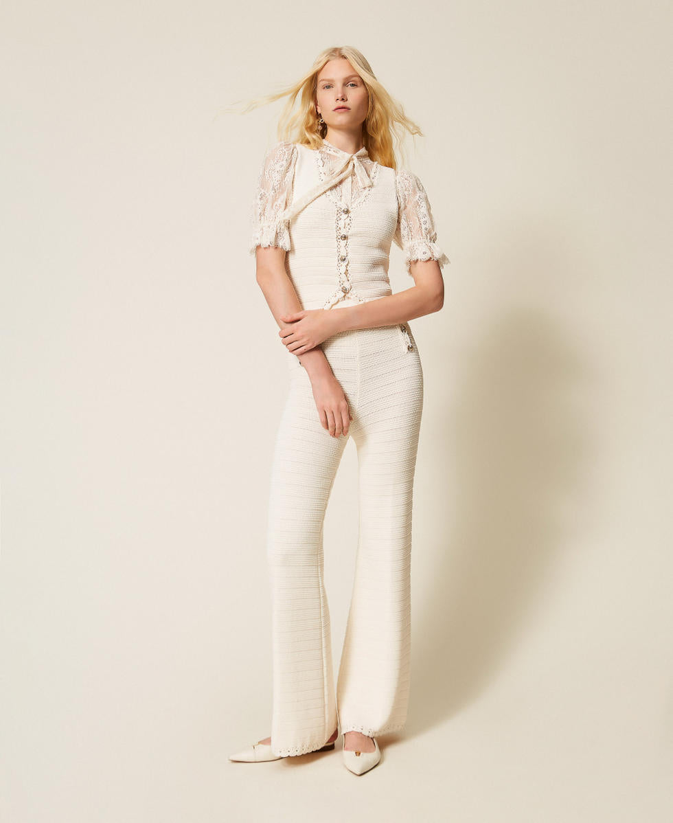 TWINSET Camicia in pizzo 261TP2625 Madreperla