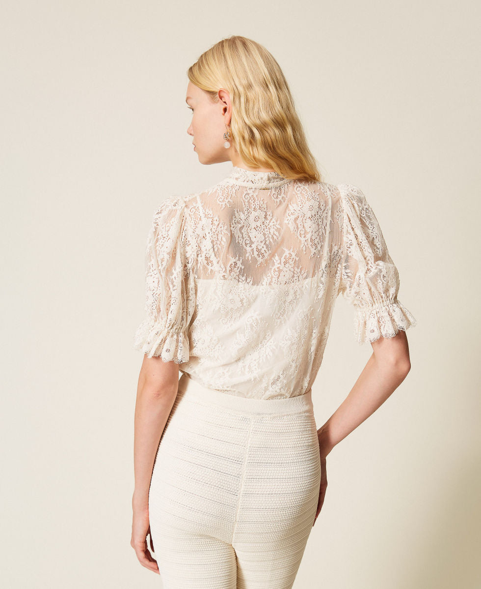 TWINSET Camicia in pizzo 261TP2625 Madreperla
