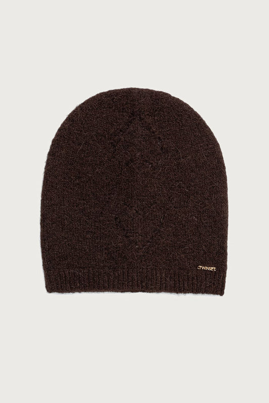 TWINSET Cappello Cuffia Donna 262TO5620 Darkness Brown